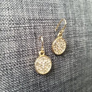 Anthropologie gold and pavé earnings.